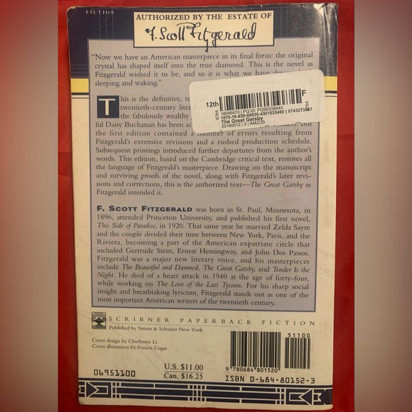 The Great Gatspy by F. Scott Fitzgerald - Picture 2 of 2